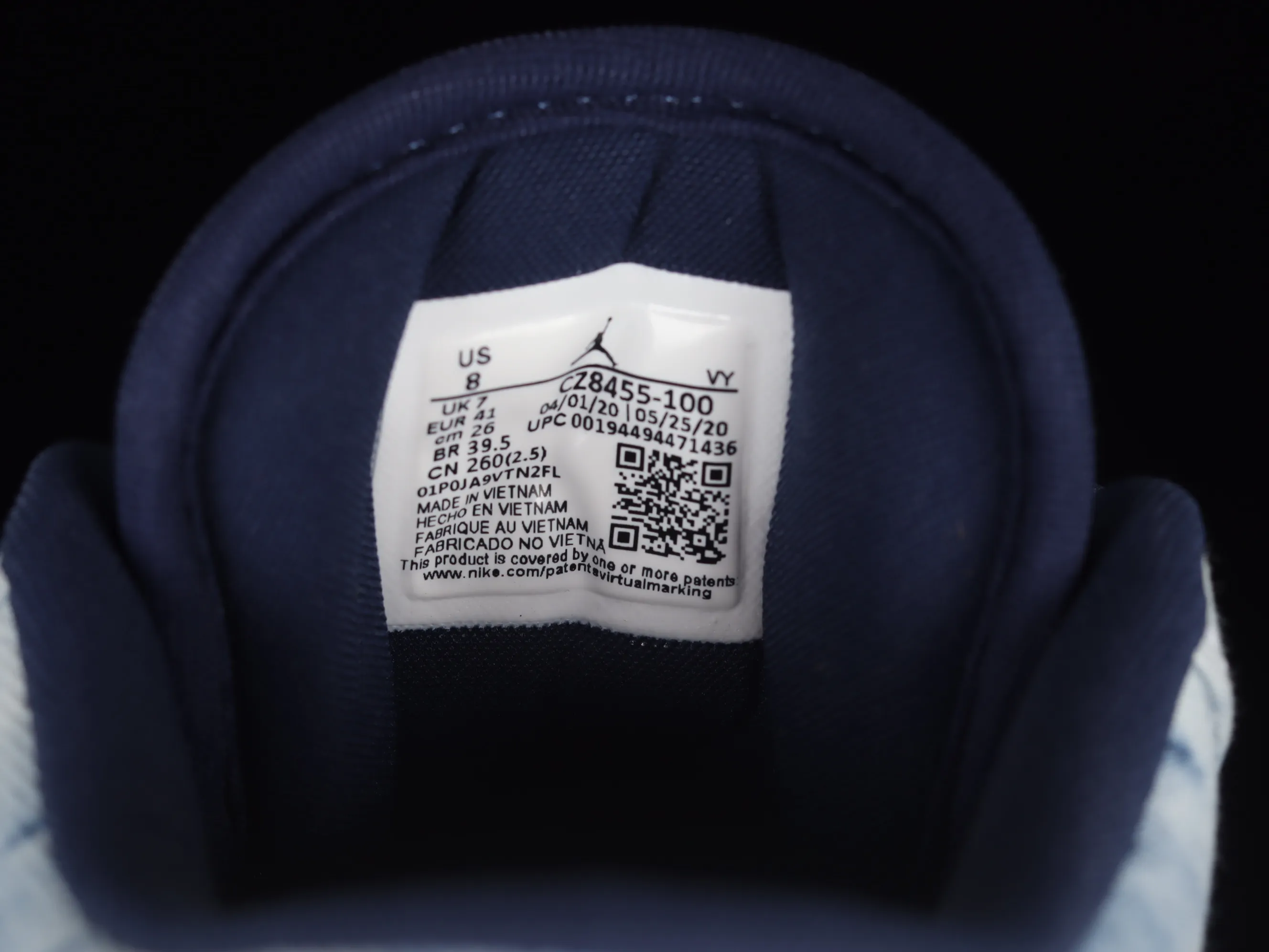 All categories Air Jordan Jordan series basketball shoes Air Jordan 1 Low G version pure original Air Jordan 1 Low "Lce Blue" AJ1 Joe 1 denim blue low-top basketball shoes CZ8455-100